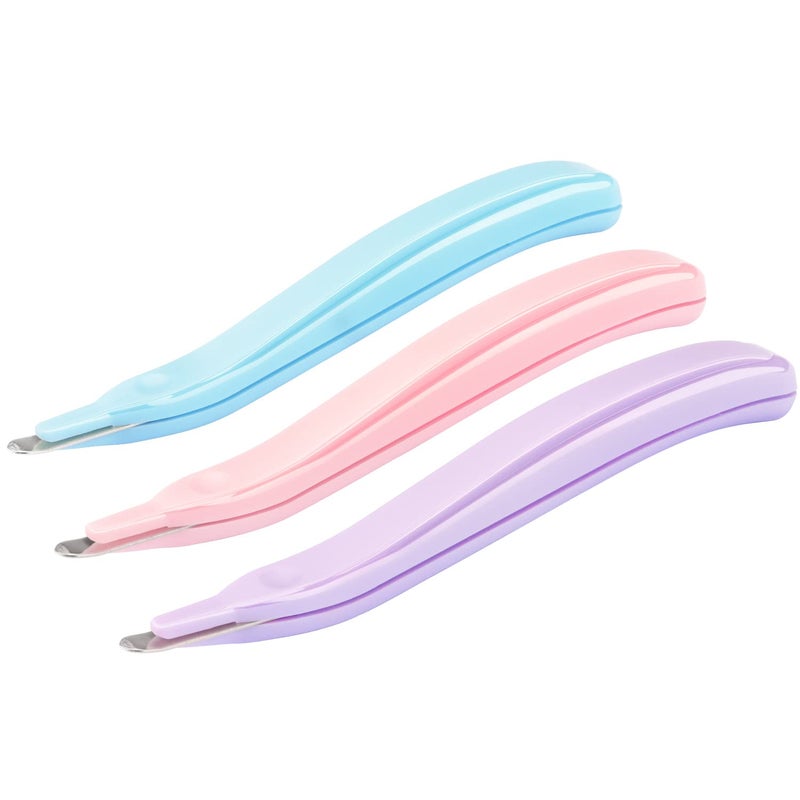 ZZTX 3 PCS Professional Magnetic Staple Remover Puller Rubberized Staples Remover Staple Removal Tool for School Office Home(Blue  Pink  Purple) - Image 1
